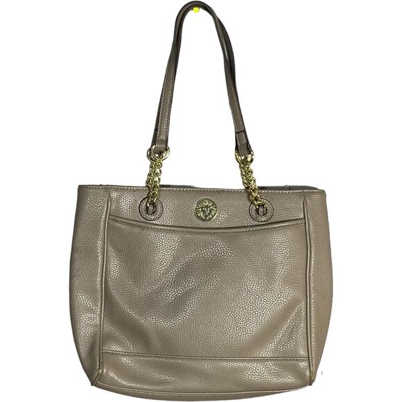 Anne Klein Women's Leather Gold Hardware Handbag - Picture 1 of 16
